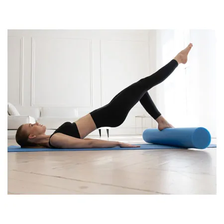 Yoga Rolle,  15 cm x 90 cm, blau