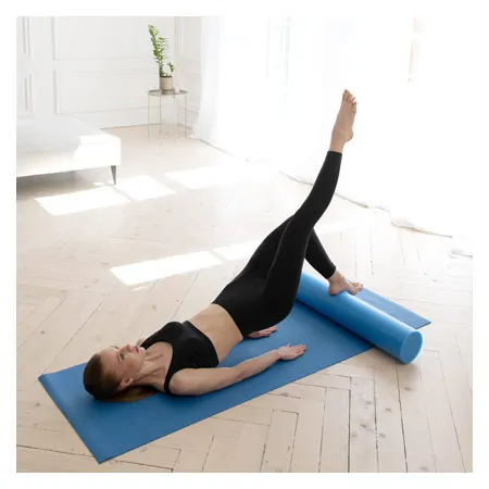 Yoga Rolle,  15 cm x 90 cm, blau