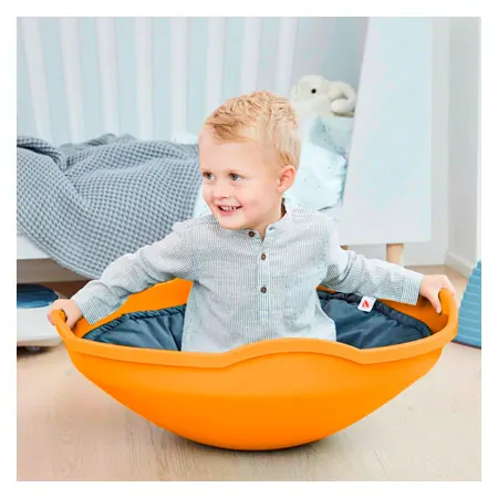 Gonge Spielkreisel-Set, 2-tlg. Mini Top, orange + Kissen