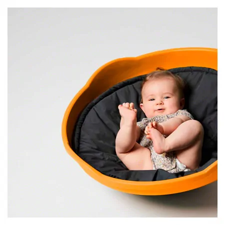 Gonge Spielkreisel-Set, 2-tlg. Mini Top, orange + Kissen