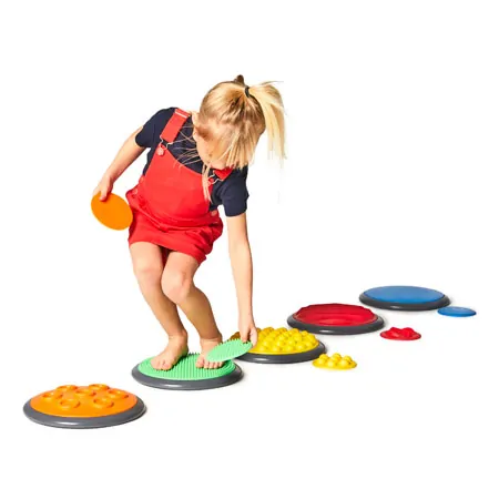 Gonge Taktile Scheiben-Set 1, 12-tlg.: 5x gro  27 cm + 5x klein  11 cm