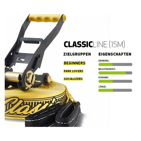 GIBBON Slackline Classic, 15 m