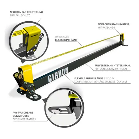 GIBBON Slackrack-Set Classic, 2-tlg.