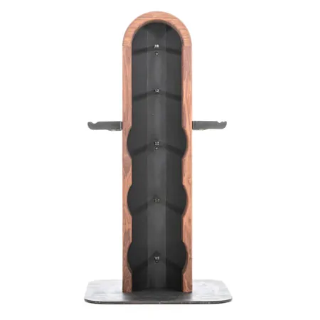 NOHrD WeightPlate Tower 2x Kurzhanteln, 1x Langhantel 20x Hantelscheiben, Nussbaum