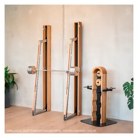 NOHRD SquatRack ausklappbare Hantelablage Eiche Club-Sport