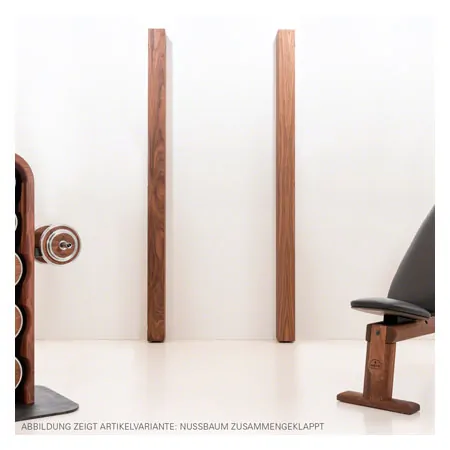 NOHRD SquatRack ausklappbare Hantelablage Nussbaum