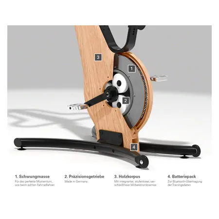 NOHrD Bike-Fahrradergometer, Esche