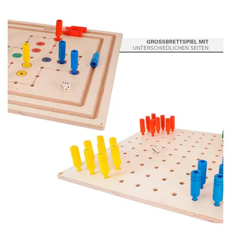 Pedalo Grobrett- Spielesammlung, LxBxH 75x75x3 cm