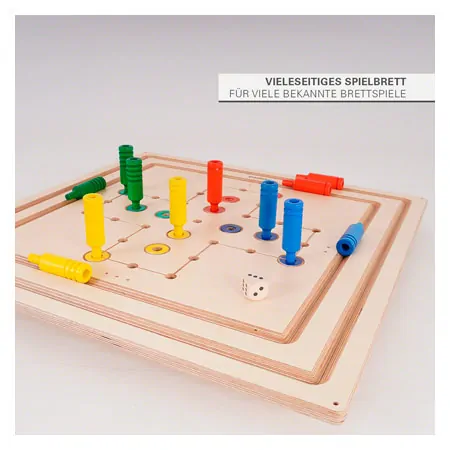 Pedalo Grobrett- Spielesammlung, LxBxH 75x75x3 cm