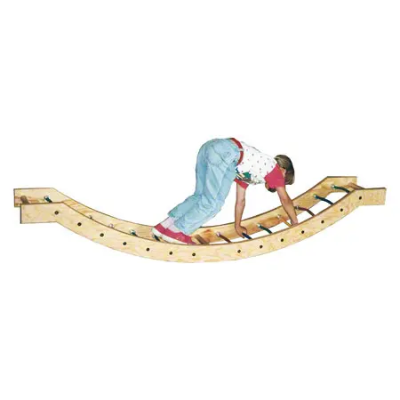 Kletterwippe mit Holzsprossen, LxBxH 210x35x36 cm