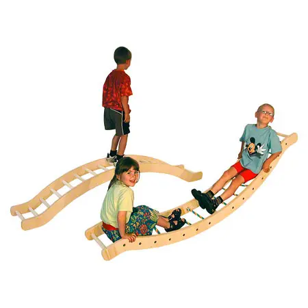 Kletterwippe mit bunten Seilsprossen, LxBxH 210x35x36 cm