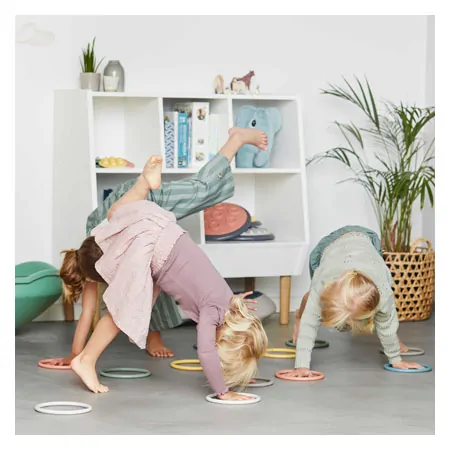 Gonge Koordinationsset nordic, 7-tlg. Mini Top Spielkreisel, Activity Rings