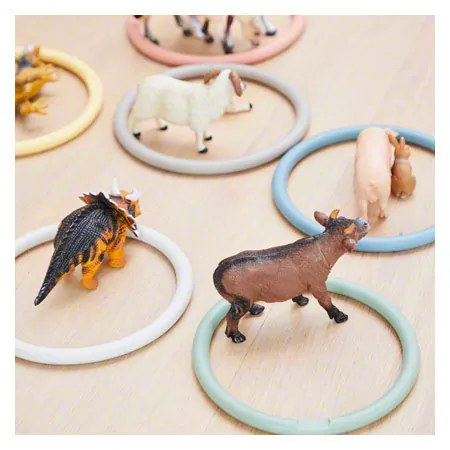 Gonge Koordinationsset nordic, 7-tlg. Mini Top Spielkreisel, Activity Rings