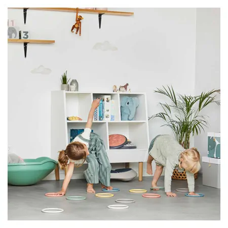 Gonge Koordinationsset nordic, 7-tlg. Mini Top Spielkreisel, Activity Rings