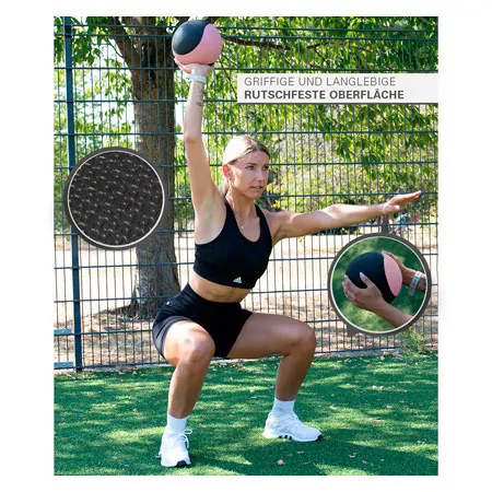 Sport-Tec Medizinball  19 cm, 1 kg, pink