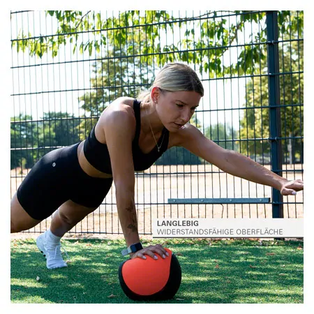 Sport-Tec Medizinball  23 cm, 4 kg, rot