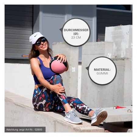 Sport-Tec Medizinball  23 cm, 5 kg, limone