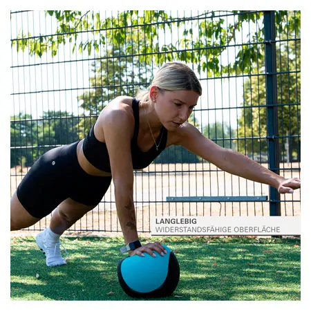 Sport-Tec Medizinball  28 cm, 7 kg, hellblau