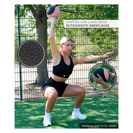 Sport-Tec Medizinball  28 cm, 7 kg, hellblau