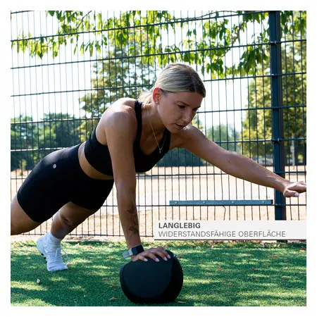 Sport-Tec Medizinball  28 cm, 10 kg, schwarz