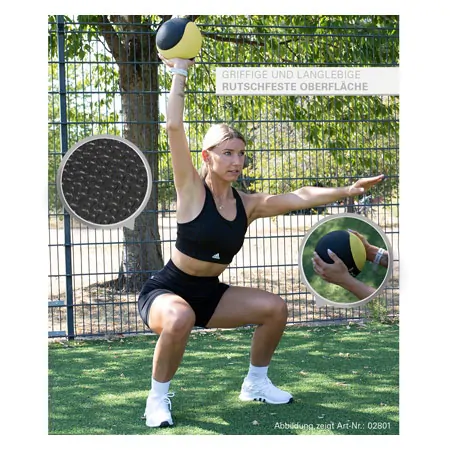 Sport-Tec Medizinball-Set 6-tlg., 1-5 kg inkl. Stnder