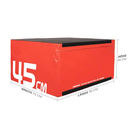 Sport-Tec Sprungtrainer Soft Plyo Box, 45 cm, stapelbar,