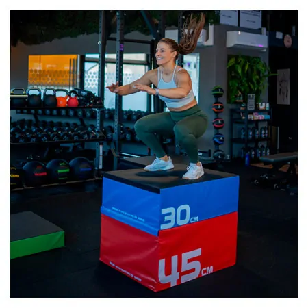 Sport-Tec Sprungtrainer Soft Plyo Box-Set, 4-tlg., stapelbar, 15-60 cm