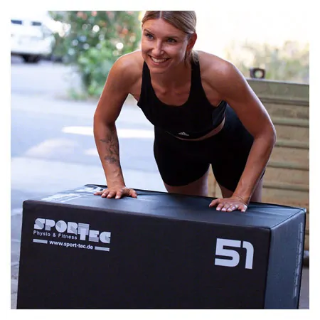 Sport-Tec Sprungtrainer 3-in-1 Soft Plyo Box, 76x61x51 cm