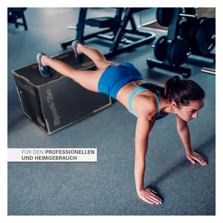 Sport-Tec Sprungtrainer 3-in-1 Plyo Box aus Holz, 75x60x50 cm