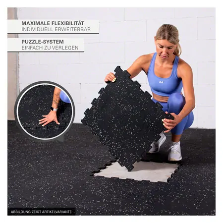 Sport-Tec Bodenschutzmatte 1 m, 4 Matten  50x50 cm + 8 Randstcke