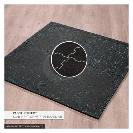 Sport-Tec Bodenschutzmatte 1 m, 4 Matten  50x50 cm + 8 Randstcke