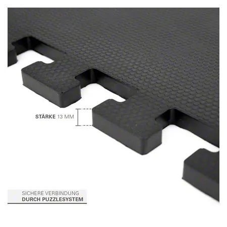 Sport-Tec Anti-Ermdungsmatte, 2 Module  90 cm, 180x65x1,3 cm, schwarz