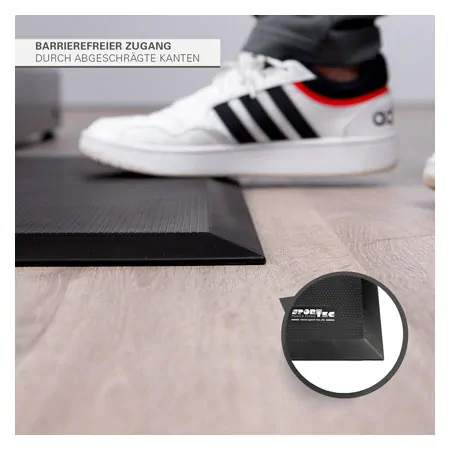 Sport-Tec Anti-Ermdungsmatte, 2 Module  90 cm, 180x65x1,3 cm, schwarz