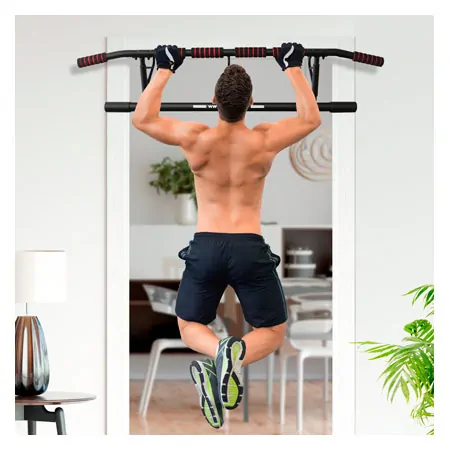 Sport-Tec Trreck Klimmzugstange klappbar, 117x28 cm, inkl. 2 Power Ropes + 2 Karabinerhaken