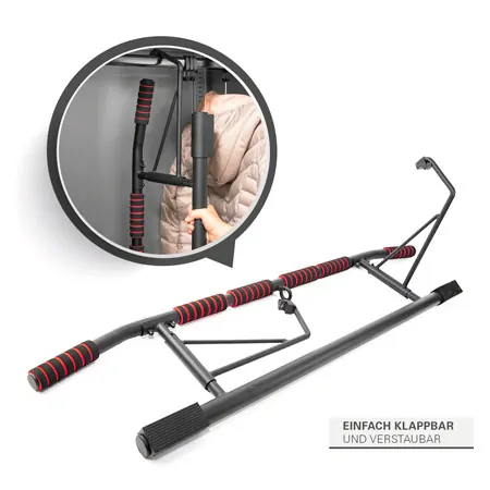 Sport-Tec Trreck Klimmzugstange klappbar, 117x28 cm, inkl. 2 Power Ropes + 2 Karabinerhaken