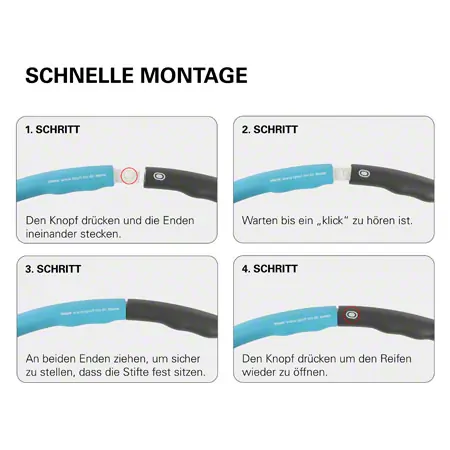 Sport-Tec Hula Hoop Reifen,  100 cm, 1,5 kg, inkl. Maband