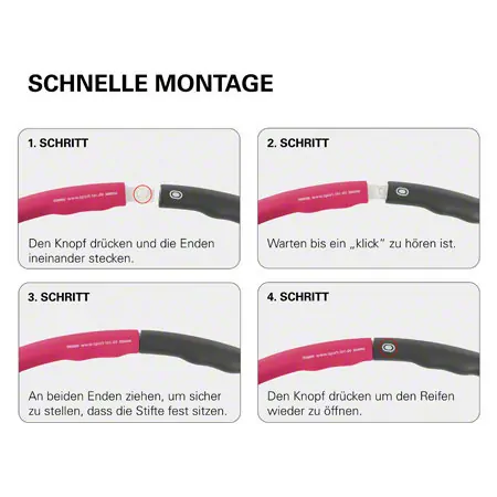 Sport-Tec Hula Hoop Reifen,  100 cm, 1,5 kg, inkl. Maband