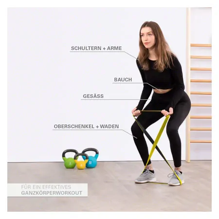 Sport-Tec Powerband aus Latex, 104x1,3 cm, extra leicht, gelb