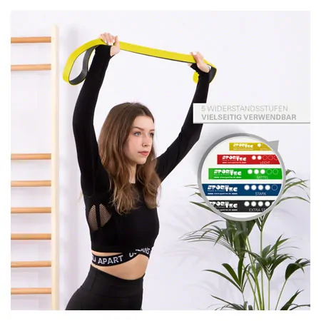 Sport-Tec Powerband aus Latex, 104x1,3 cm, extra leicht, gelb