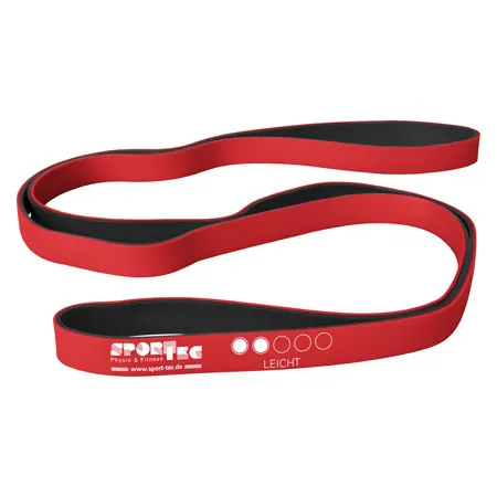 Sport-Tec Powerband aus Latex, 104x2,2 cm, leicht, rot