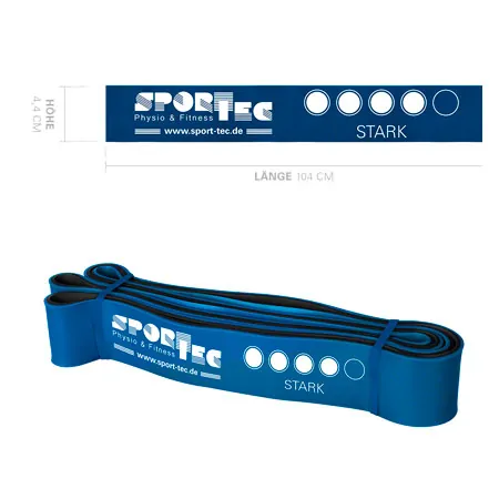 Sport-Tec Powerband aus Latex, 104x4,4 cm, stark, blau