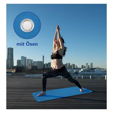 Pilates- und Yogamatte inkl. sen, LxBxH 140x60x0,6 cm, blau