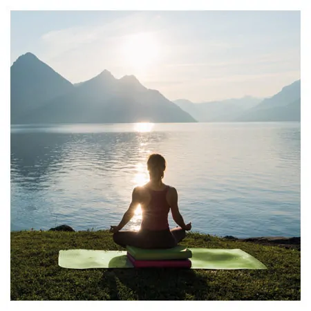 AIREX Yoga Matte CALYANA Advanced, LxBxH 185x65x0,5 cm, limonengrn/nussbraun
