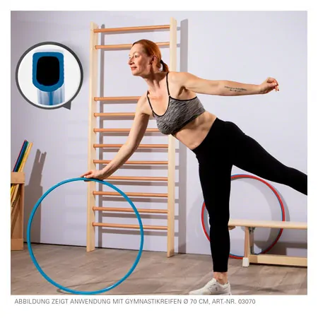 Gymnastikreifen aus Kunststoff, 4er-Set,  60 cm