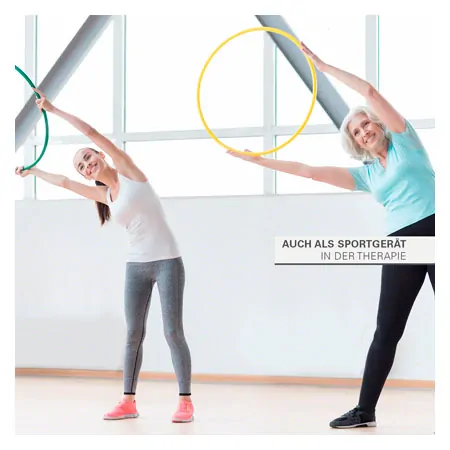 Gymnastikreifen aus Kunststoff, 4er-Set,  60 cm, je 1x blau, grn, rot, gelb