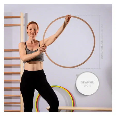 Gymnastikreifen aus Holz,  60 cm, 280 g