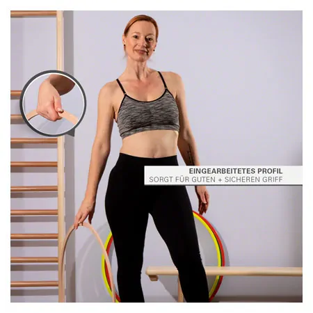 Gymnastikreifen aus Holz, 4er-Set,  60 cm
