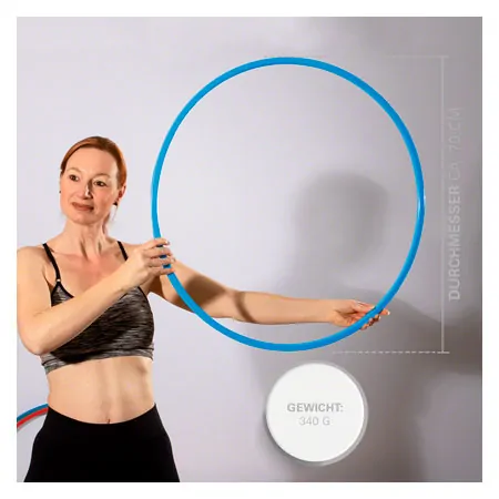 Gymnastikreifen aus Kunststoff,  70 cm, 340 g