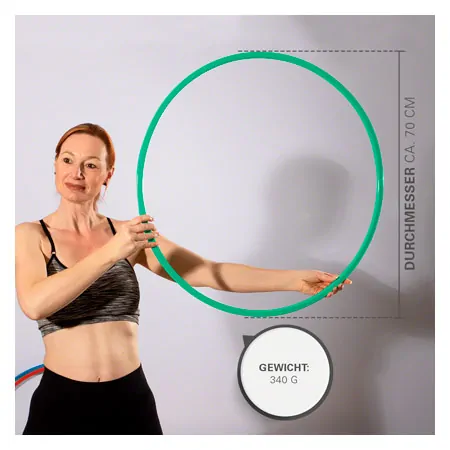 Gymnastikreifen aus Kunststoff,  70 cm, 316 g