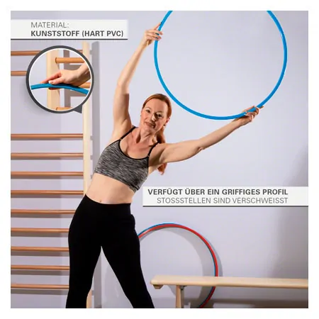 Gymnastikreifen aus Kunststoff, 4er-Set,  70 cm
